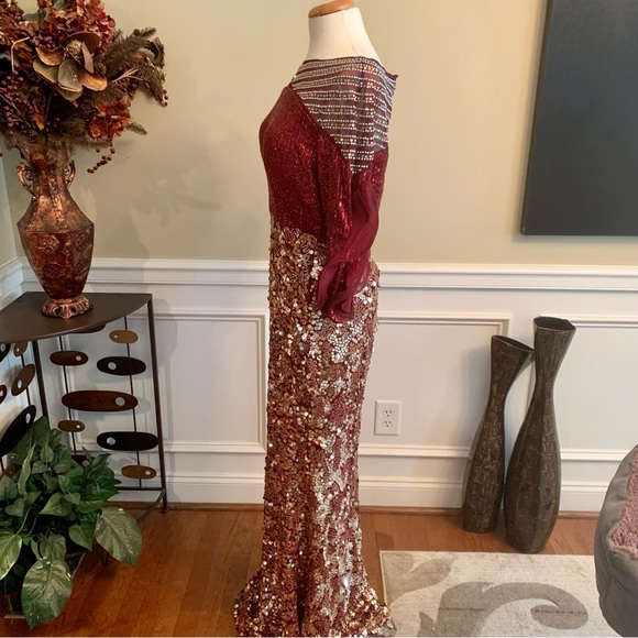 Bee Queen by Raseda Sequined Long Dress - Picture 4 of 11